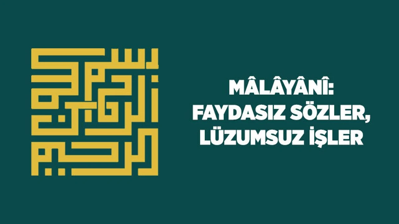 Malayani: Faydasız Sözler, Lüzumsuz İşler